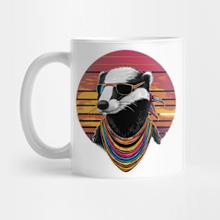 Cool retro honey badger Mug